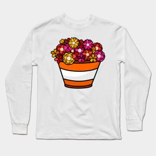 Orange Plant Pot Long Sleeve T-Shirt